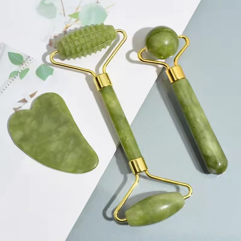 Jadeitowy Gua Sha do masażu twarzy